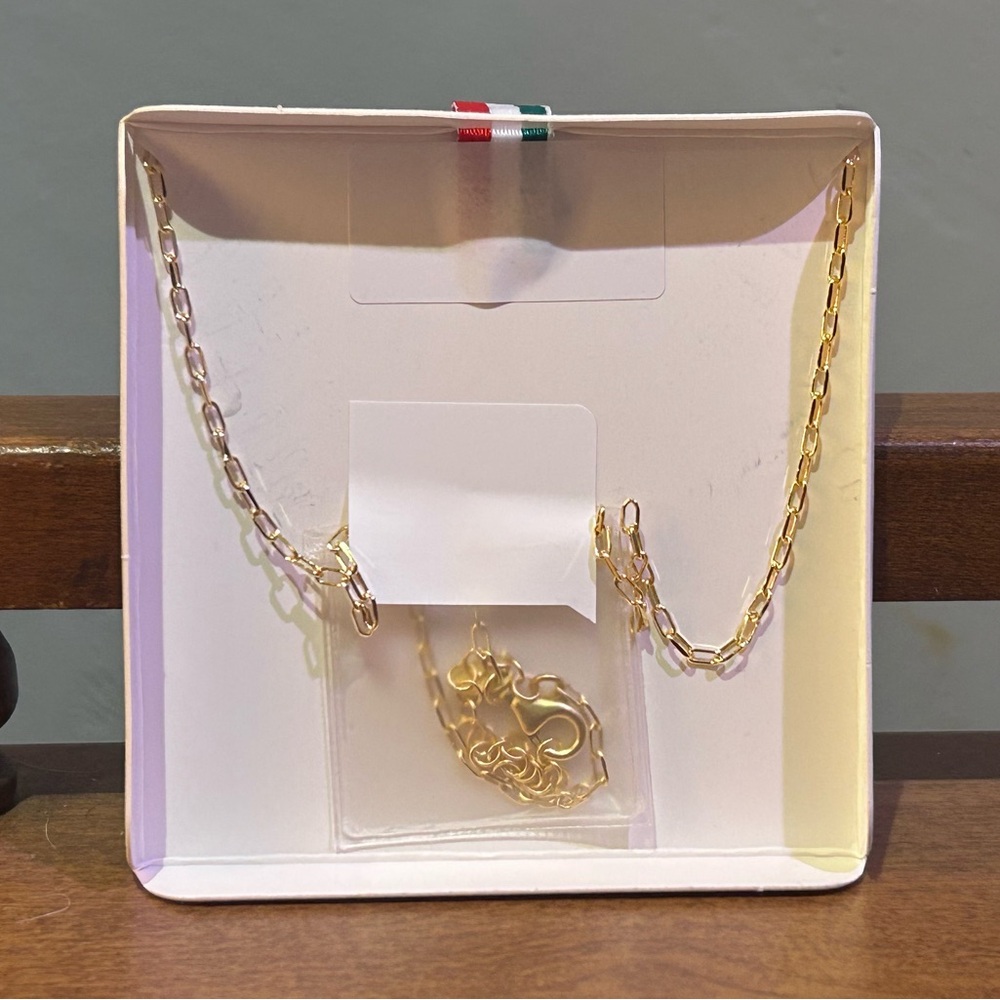 LUCIA MARA Made In Italy 18kt Gold Plated Sterling Silver Daisy Necklace NWTS - Picture 8 of 8